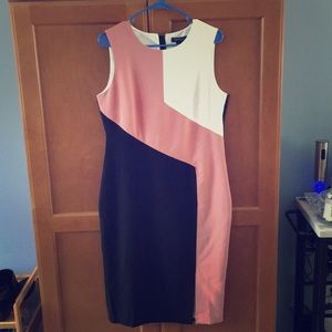 Professional color blocked dress